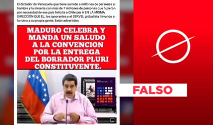 No, video no muestra mensaje de Nicolás Maduro a la Convención Constitucional de Chile en 2022