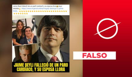 Es falso que Jaime Bayly murió por paro cardíaco, como aseguran varios posts