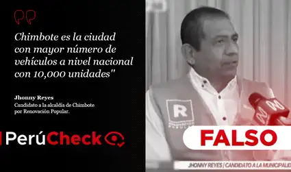 Es falso que Chimbote sea la ciudad con mayor número de vehículos