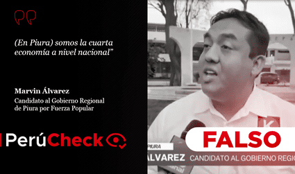 Es falso que Piura sea la cuarta economía a nivel nacional