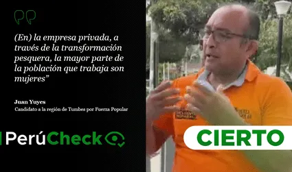 Es cierto que en Tumbes las mujeres son la principal fuerza laboral en el sector de transformación pesquera