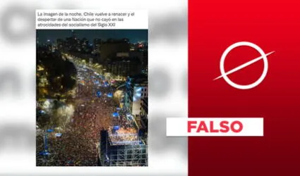 No, imagen de concentración masiva no fue capturada tras el Plebiscito Constitucional en Chile