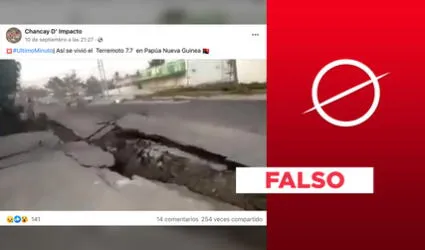 No, este video no muestra el terremoto en Papúa Nueva Guinea de septiembre de 2022
