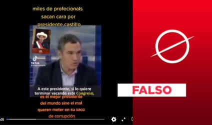 No, en este video Salvador del Solar no está “sacando cara” por el presidente Pedro Castillo