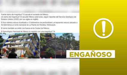 No, fotos no corresponden al reciente terremoto en México producido el 19 de septiembre