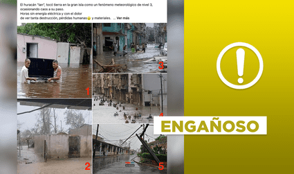 Publicación que muestra los daños causados “tras el paso” del huracán Ian contiene fotos engañosas