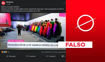 No, la indumentaria del Coro Nacional de Niños no representa los colores de la comunidad LGTBIQ+, como afirman publicaciones virales