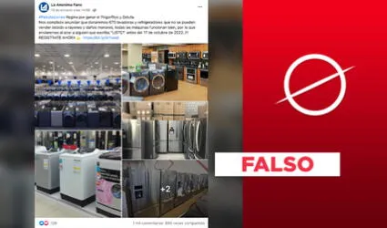 No, la cadena de supermercados La Anónima no está donando 670 lavadoras y refrigeradoras