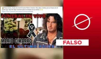 Es falso que el actor Mario Cimarro haya fallecido, como asegura un post