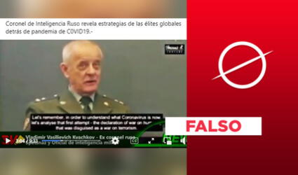 Video en el que aparece excoronel ruso promueve información falsa sobre la COVID-19