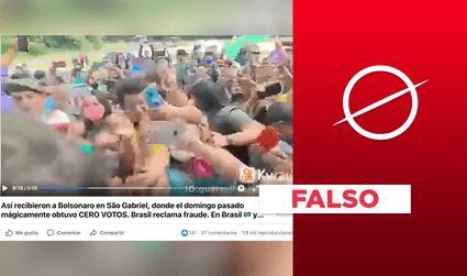 No, Jair Bolsonaro no obtuvo cero votos en el municipio brasileño de San Gabriel