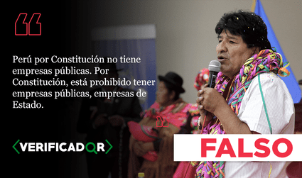 Es falso que Perú no tenga empresas públicas, como dijo Evo Morales