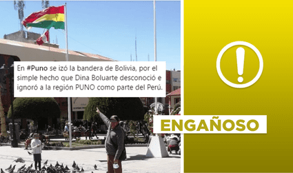 En Puno no se izó la bandera de Bolivia ante frase de Dina Boluarte: foto es de otro contexto