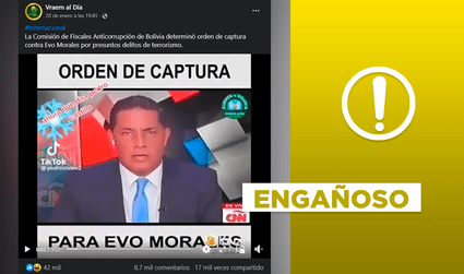 No, orden de captura a Evo Morales no es actual: data de 2019 y fue anulada