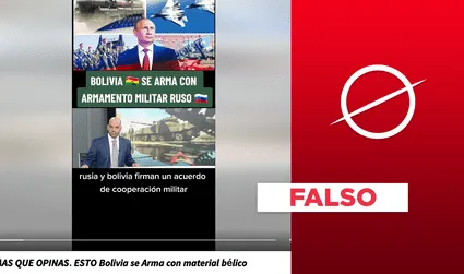 No, este video no muestra que Bolivia se está equipando "con armamento militar ruso”