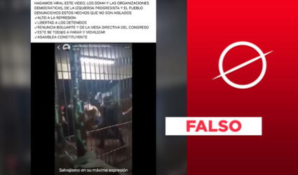 No, este video de violencia policial no fue grabado en el Perú durante las protestas de 2023