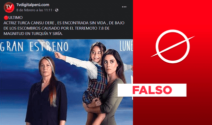 No, Cansu Dere no fue "hallada muerta" debajo de escombros tras terremoto en Turquía