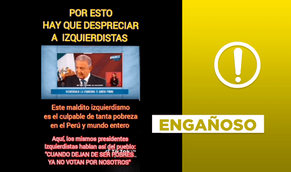 Engañoso: video viral sobre presidentes de izquierda que "quieren que los pobres sigan pobres"