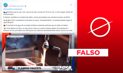 No, este video no está relacionado con el derrame de químicos en Ohio, Estados Unidos