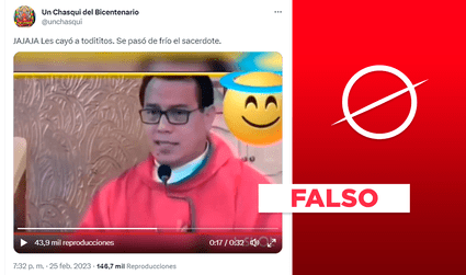 Es falso que video muestre a sacerdote criticando "en su cara" a políticos peruanos