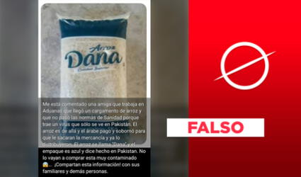 Es falso el viral sobre supuesto cargamento de "arroz Dana" contaminado de Pakistán