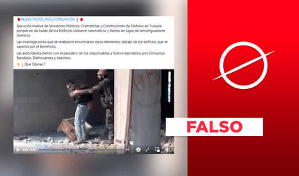 Turquía: video no evidencia ejecuciones de constructores en el país por no usar amortiguadores sísmicos
