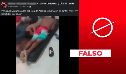 No, miembros del Tren de Aragua no fueron baleados por peruanos en video