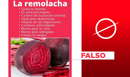 Anemia: es falso que el consumo de betarraga “quita” la enfermedad