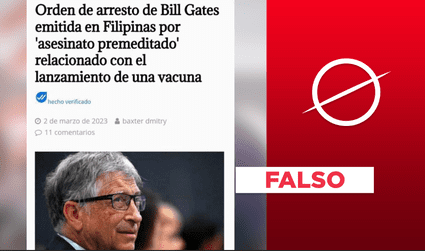 Filipinas: “tribunal de crímenes atroces” no ordenó arresto de Bill Gates por la vacunación