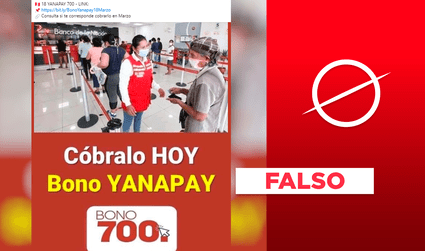 Es falso que se ha habilitado el cobro de un nuevo Bono Yanapay el 17 de marzo de 2023