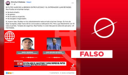 Es falso el supuesto "audio filtrado" entre el DT Juan Reynoso y Raúl Ruidíaz