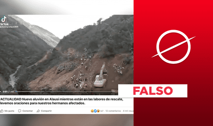 No, este video no fue grabado en Alausí, Ecuador, tras las lluvias torrenciales