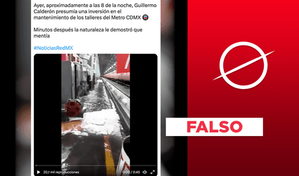 No, este video no muestra una inundación en el metro de México en marzo de 2023