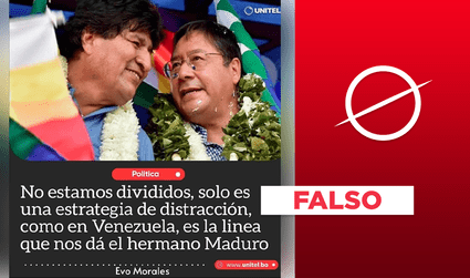 No, Evo Morales no reconoció “estrategia de distracción" dada por Nicolás Maduro