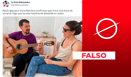 No, "raya blanca" en foto de Pablo Iglesias e Irene Montero no es cocaína