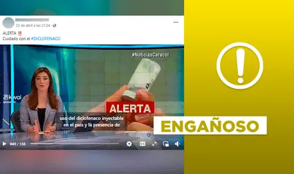 Video de alerta sobre uso del diclofenaco no es actual: es del 2017