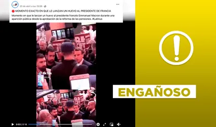 No, este video no muestra una reciente agresión a Emmanuel Macron