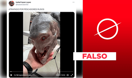 No, este “ser marino” no ha sido “atrapado por pescadores rusos”: es una creación en 3D