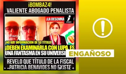 Patricia Benavides: abogado no dijo en video que títulos de fiscal de la Nación “no existen”