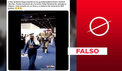 ¿Guardaespaldas robot? No, este video no muestra al rey de Baréin en Dubái con ese artefacto