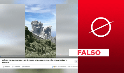Volcán Popocatépetl: este video no muestra “erupciones de las últimas horas”