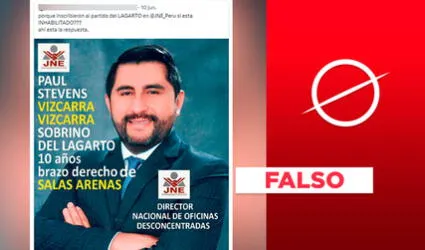 Es falso que funcionario del JNE sea familiar de Martín Vizcarra