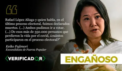Keiko Fujimori revivió el bulo del fraude electoral con ejemplo engañoso sobre 'muertos' que votan
