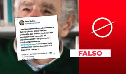 Pepe Mujica no tuiteó este mensaje a favor del Gobierno de Gustavo Petro