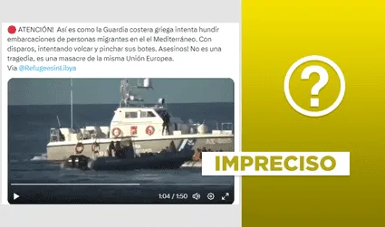 Video de la Guardia Costera griega "atacando barco de migrantes" circula desde 2020