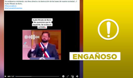 Post no expone reciente “audio filtrado” de Gabriel Boric defendiendo el legado de Hugo Chávez