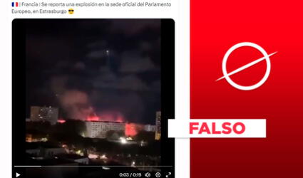 En el Parlamento Europeo de Estrasburgo, Francia, no hubo una “explosión”, como señala post viral