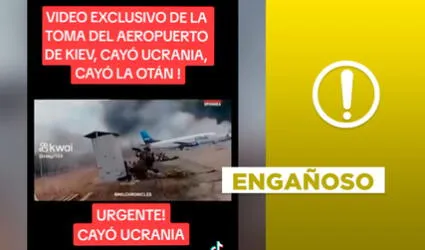 Video no muestra reciente toma del aeropuerto Antonov en Ucrania por Rusia