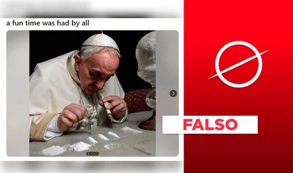 Imagen viral del papa Francisco ‘aspirando coca’ se generó mediante inteligencia artificial