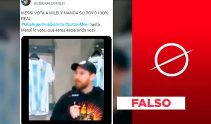 Lionel Messi no dijo que votará por Javier Milei: video viral fue manipulado